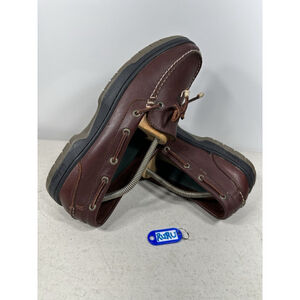 LL Bean Allagash Men's Brown Leather Slip on Tassel Loafer Shoes Sz 10W